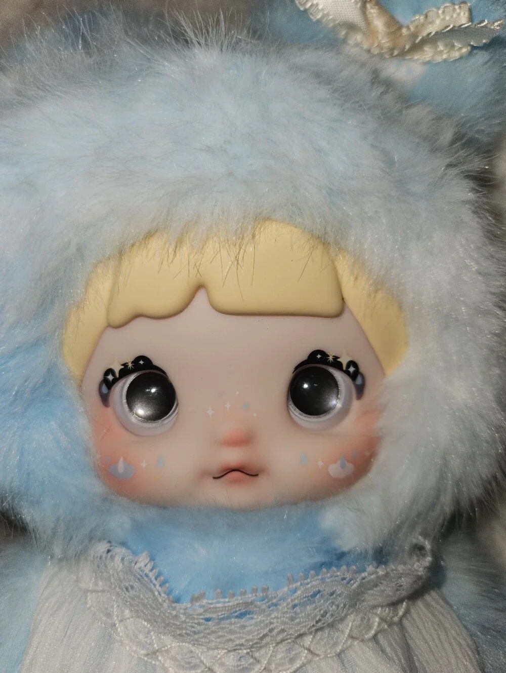 NOMMI Weather Forecast Drizzle Blue Yellow Raincoat 3 Eye Option Soft Plush Doll